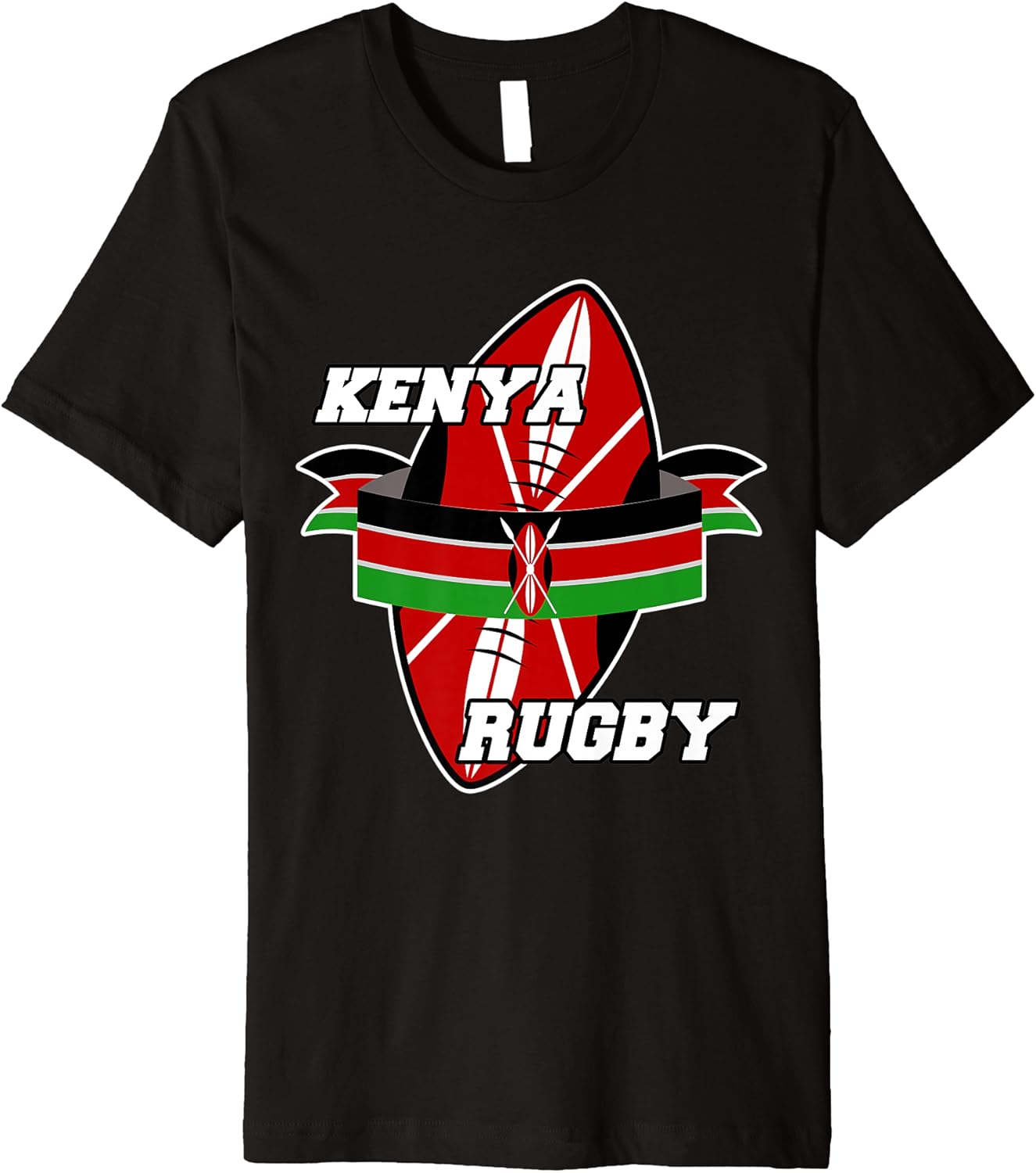 Kenya Flag Rugby Player Sports Men Women Gift Kenyan
